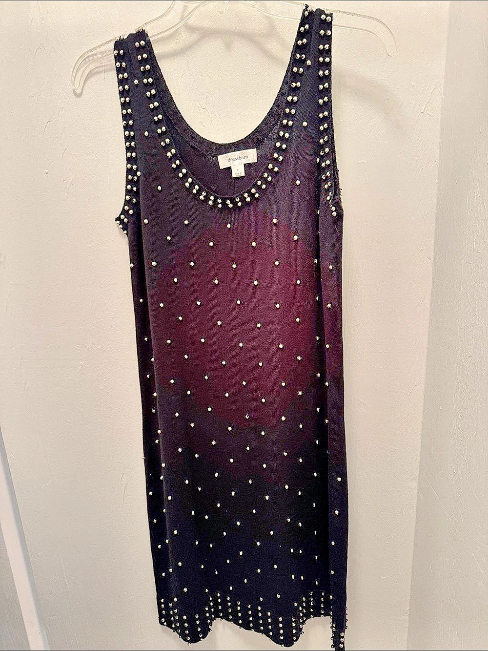 dressbarn Studded Black dress Size Large